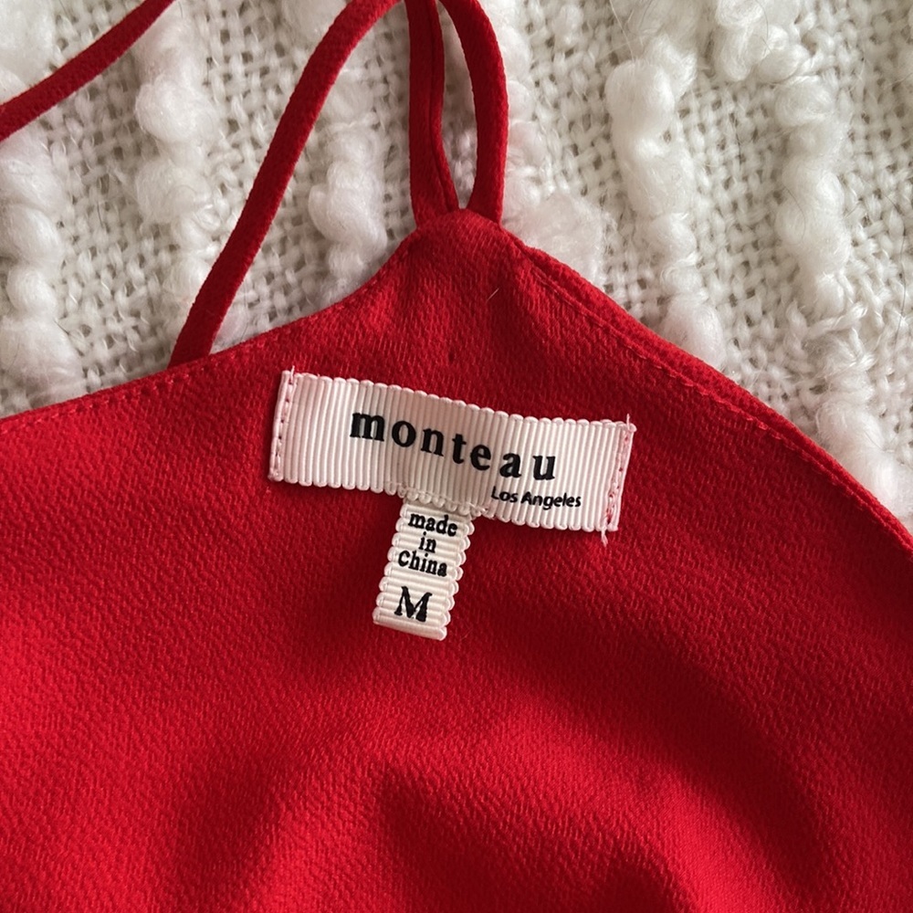 Monteau Red Halter Top - Picture 5 of 6